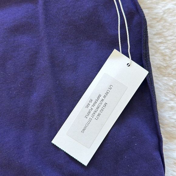 Vince Mens Cotton Long Sleeve Pocket Crew with Contrast Stitching T-Shirt Size M - Picture 2 of 7